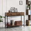 Metal Handles Console Table