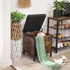 Rustic Brown Storage Ottoman