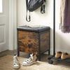 Rustic Brown Storage Ottoman
