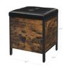 Rustic Brown Storage Ottoman