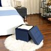 Navy Blue Storage Ottoman
