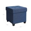 Navy Blue Storage Ottoman