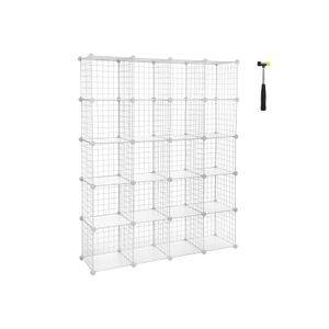 Metal Wire Cube Storage,12-Cube Shelves Organizer,Stackable