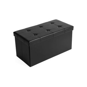 Faux Leather Ottoman Bench