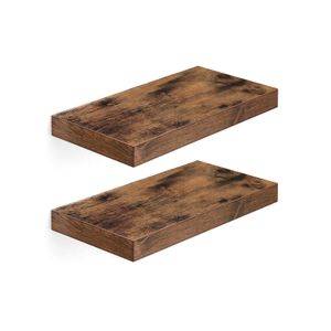 Rustic Brown Floating Shelves