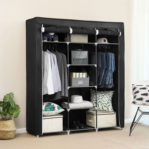 Black Portable Clothes Closet - Wardrobe