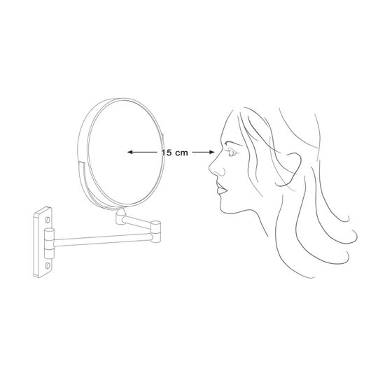Wall Mount Makeup Mirror