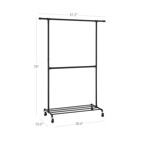 Double Rod Garment Rack - Garment Rack | SONGMICS