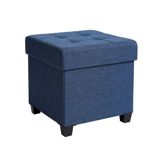 Navy Blue Storage Ottoman