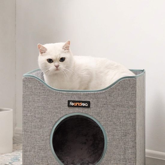 Gray Foldable Cat Condo