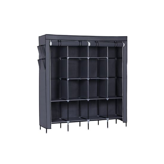 Gray Fabric Wardrobe