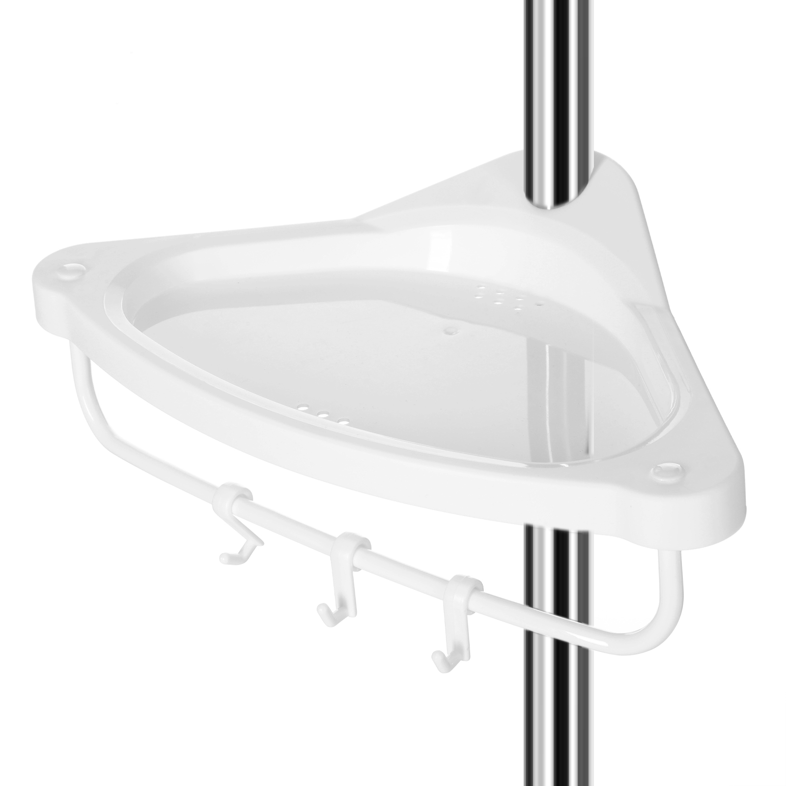 SONGMICS Tension Corner Shower Caddy, Rust-Proof Stainless Steel Pole ...