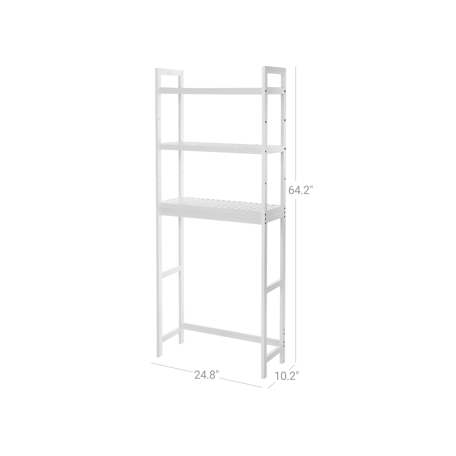 SONGMICS OverTheToilet Storage, 3Tier Bamboo Bathroom Organizer with