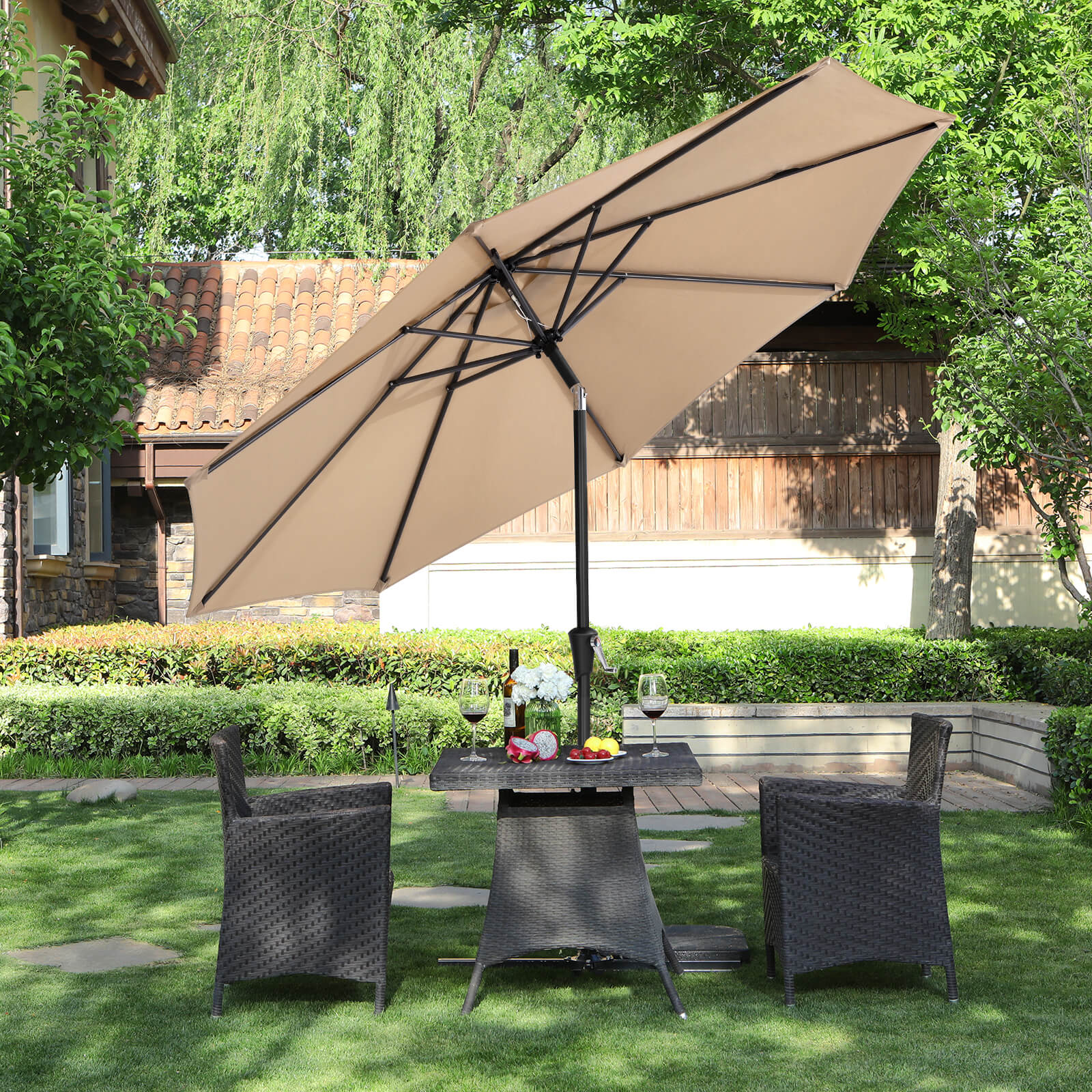 Beige Patio Umbrella