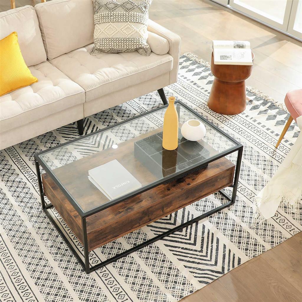 Glass Top Coffee Table - Coffee Table 