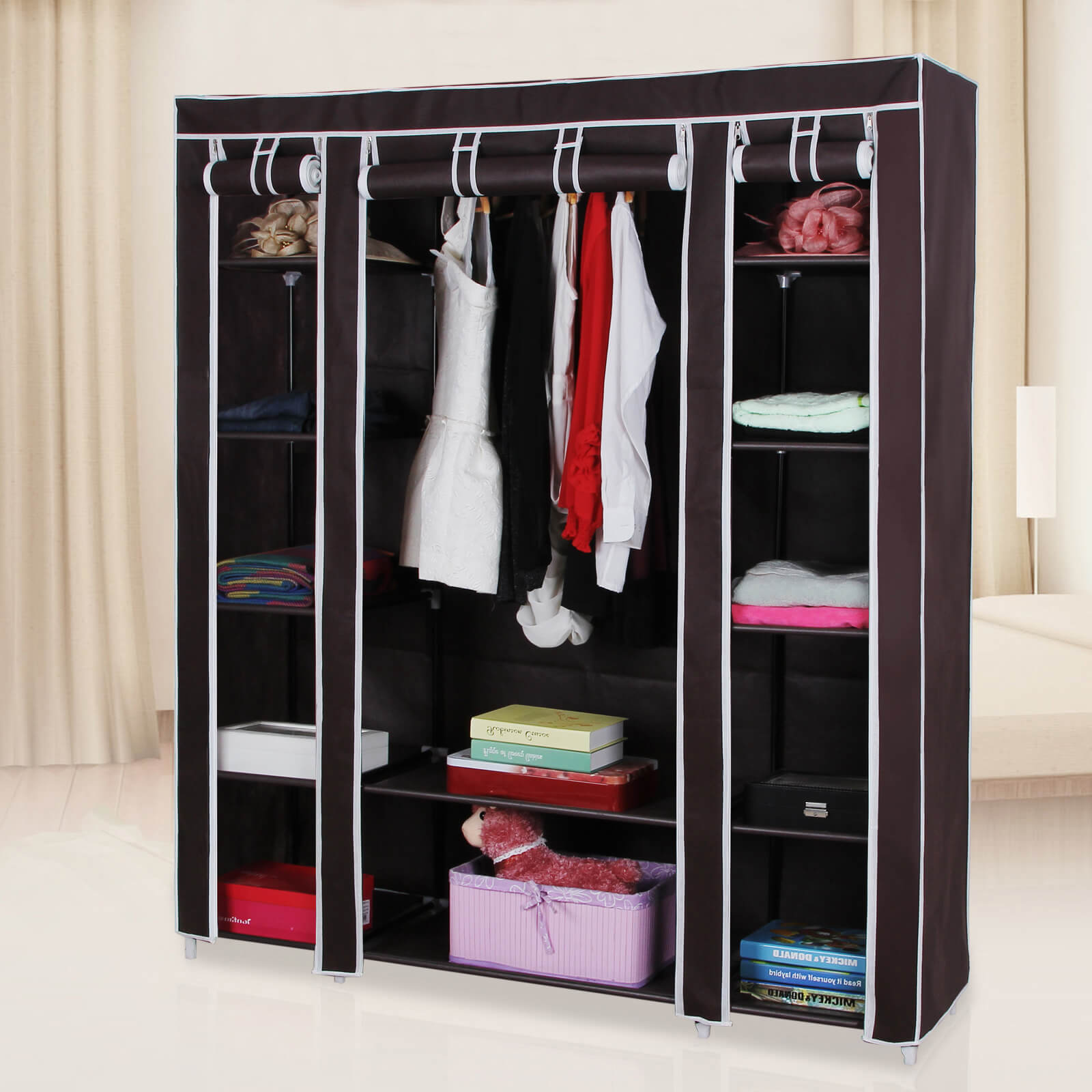 59" Portable Clothes Closet