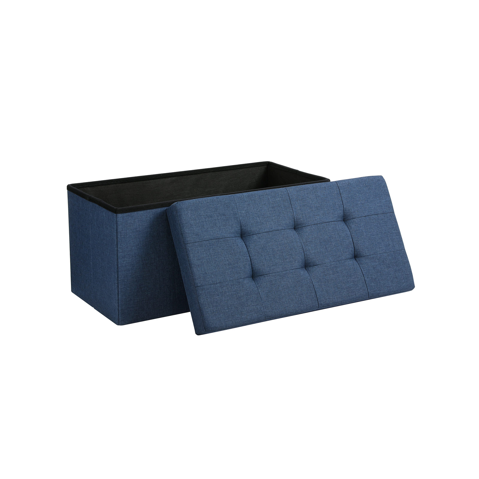 Navy Blue Storage Ottoman