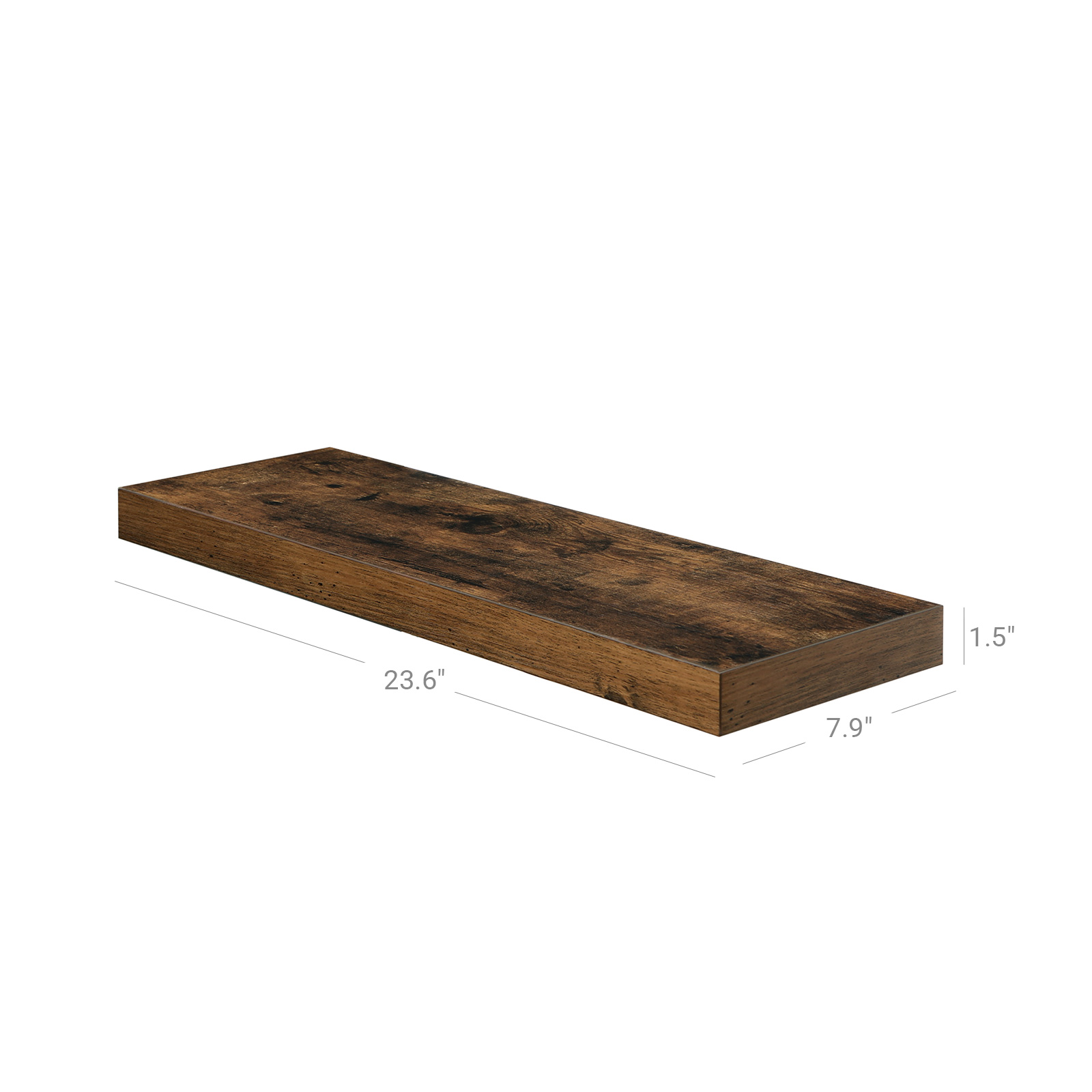 Wood Grain Floating Shelf Floating Shelf VASAGLE by SONGMICS