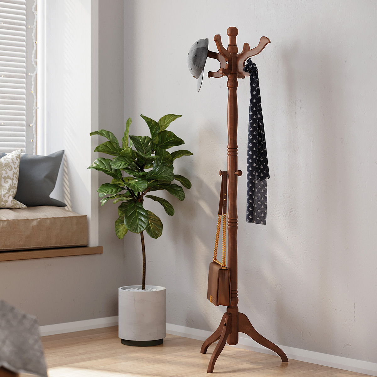 Coat Rack Free Standing Coat Rack VASAGLE by SONGMICS