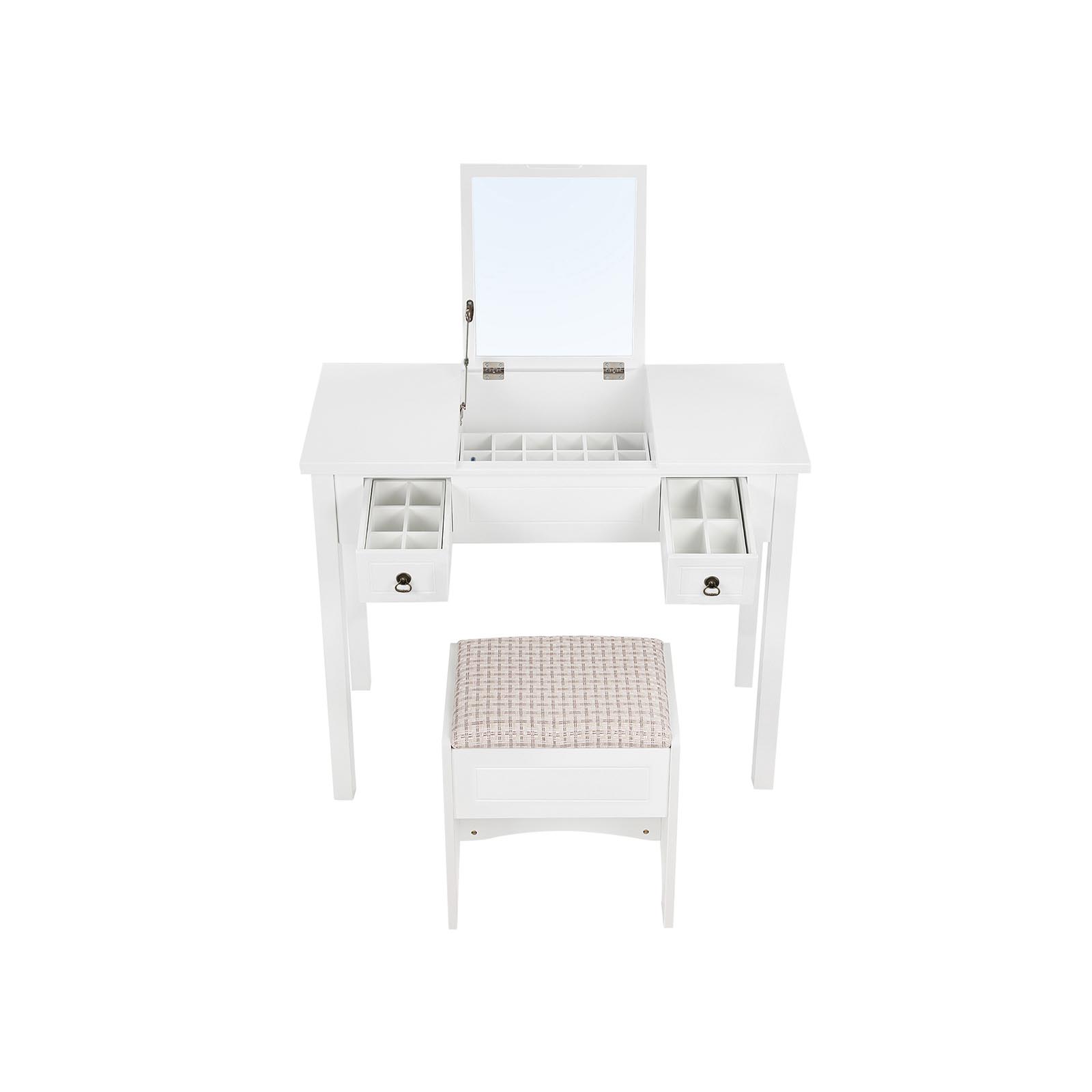 Flip Top Dressing Table Vanity Set VASAGLE by SONGMICS
