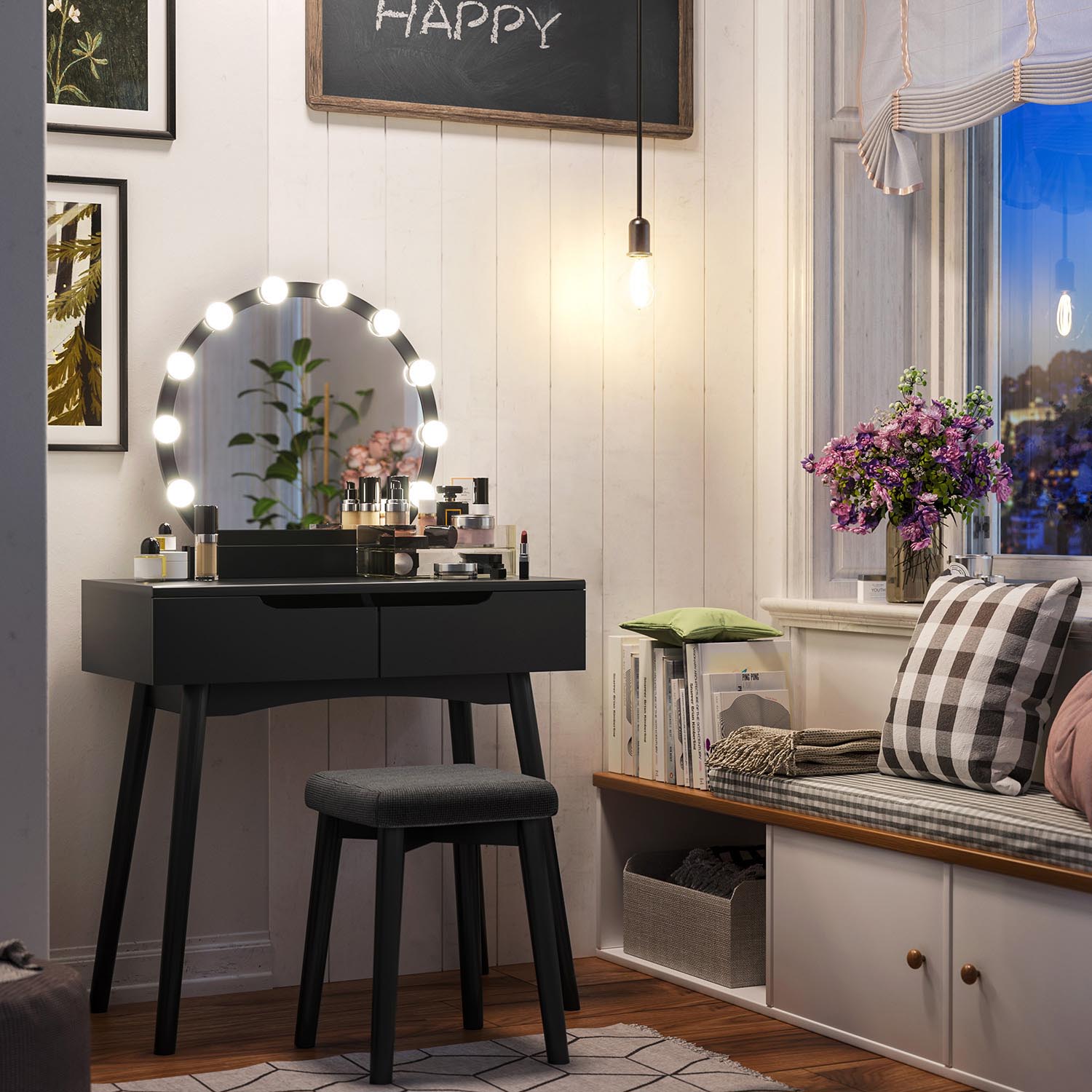 Light Bulbs Vanity Set Vanity Set VASAGLE by SONGMICS